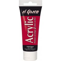 28308 EL Greco Tube de peinture acrylique pigmentee Rouge casse 75 ml - version allemande