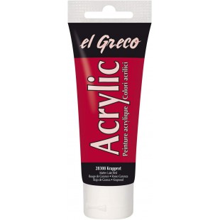 28308 EL Greco Tube de peinture acrylique pigmentee Rouge casse 75 ml - version allemande