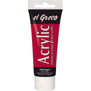 28308 EL Greco Tube de peinture acrylique pigmentee Rouge casse 75 ml - version allemande