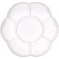 Palette Melangeur en plastique en forme de fleur avec 7 crampons Diametre environ 17 cm Blanc