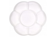 Palette Melangeur en plastique en forme de fleur avec 7 crampons Diametre environ 17 cm Blanc