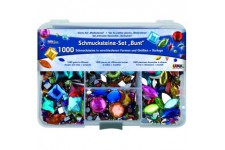 Set de Pierres decoratifs Hobby Line Multicolore 1000 Pierres decoratives