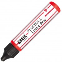 49807 - Pluster & Liner Pen Fraise 29 ML Peinture Effets de decoration en ajoutant Un Fer a Repasser ou Un seche-Che