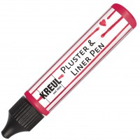 49808 - Pluster et Liner Pen Rouge Rubis 29 ML - Peinture Effets de decoration en ajoutant Un Fer a Repasser ou Un s
