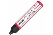 49808 - Pluster et Liner Pen Rouge Rubis 29 ML - Peinture Effets de decoration en ajoutant Un Fer a Repasser ou Un s