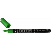 62103 Stylo de tatouage Vert epaisseur de trait 0,5-3 mm Encre cosmetique a  base d'eau Tenue jusqu'a  5 jours Teste dermatologi