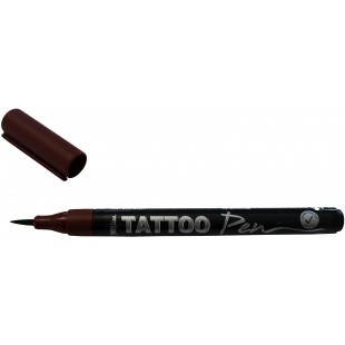 62106 Stylo de tatouage au henne, epaisseur de trait 0,5-3 mm, encre cosmetique a  base d'eau, dure jusqu'a  5 jours, teste derm