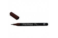 62106 Stylo de tatouage au henne, epaisseur de trait 0,5-3 mm, encre cosmetique a  base d'eau, dure jusqu'a  5 jours, teste derm