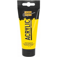 84104 Solo Goya Acrylique Tube de 100 ml de couleur jaune clair cremeuse polyvalente de qualite etudiante, a  base d'eau, sechag