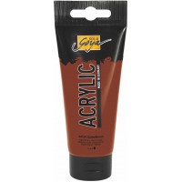 84124 Solo Goya Acrylique Tube de 100 ml Marron fonce, couleur acrylique cremeuse polyvalente de qualite etudiante, a  base d'ea