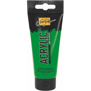 84133 - Solo Goya Acrylic, tube de 100 ml en vert permanent, cremeux et polyvalent de qualite etude, a  base d'eau, sechage rapi