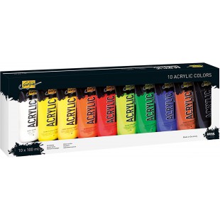 C. - Solo Goya - Art Acrylic - Ensemble de 10 Tubes de Peinture acrylique de 100ml