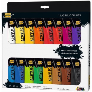 Solo Goya 84171 - Acrylic 20 ML Tubes, 8 pieces, 16 Farben Set, 1 piece