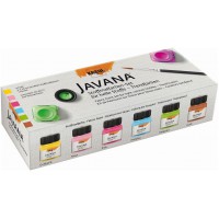 Javana Sunny CreativSet 90599 Set de Couleurs pour Peinture sur Tissu, Couleurs Vives 6 Tubes de 20 ML, bleu
