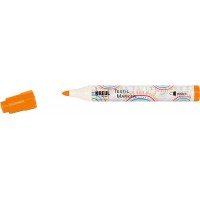 Javana Texi Max Sunny Medium 90761 Stylo de Peinture pour Tissus et Textiles clairs Orange avec Pointe Ronde resistante env. 2-4