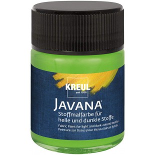 91960 Javana Peinture pour Tissus clairs et fonces, Flacon de 50 ML Vert Feuille Brillante a  Base d'eau, caractere pate, pour t
