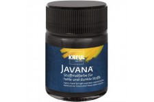 Javana 91961 Peinture pour tissu pour tissus clairs et fonces, 50 ml, verre noir, brillant a  base d'eau, caractere sans pate, p