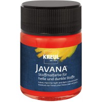 Javana 91963 Peinture pour tissu pour tissus clairs et fonces, verre rouge, 50 ml, couleur brillante a base d'eau, c