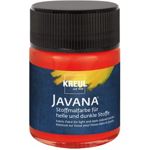 Javana 91963 Peinture pour tissu pour tissus clairs et fonces, verre rouge, 50 ml, couleur brillante a base d'eau, c