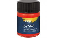 Javana 91963 Peinture pour tissu pour tissus clairs et fonces, verre rouge, 50 ml, couleur brillante a base d'eau, c