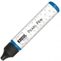 92326 Pearl Pen Stylo a encre a base d'eau pour decoration sur papier, carton et textiles Bleu saphir 29 ml