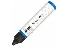 92326 Pearl Pen Stylo a encre a base d'eau pour decoration sur papier, carton et textiles Bleu saphir 29 ml