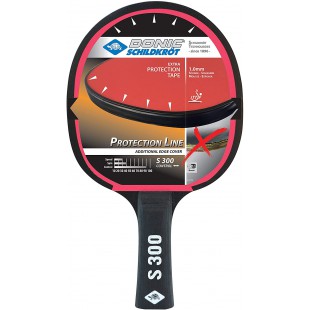 Donic-Schildkrot Raquettes de Tennis de Table Line S300, avec Protection Contre la Plumaison, eponge de 1,0 mm, Revetement Jade-