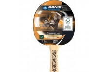 Donic-Schildkrot Champs Line 150 Raquette de Tennis de Table Mixte Enfant, Noir/Rouge/Brun