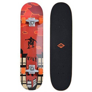 Schildkrot Skateboard (planche a  roulettes) Kicker 31", pour debutants, planche double kick concave, griptape, plateau 9 plis e