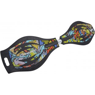 Schildkrot Waveboard Good Vibes, Design: Graffiti, Skateboard Torsion tres leger, Grand Plateau antiderapant, Jeunesse Unisexe, 