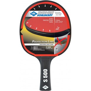 Donic-Schildkrot 713055 Protection Line S500 Raquette de tennis de table avec protection contre l'enlevement de la plaque, epong
