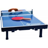 Donic-Schildkrot 838576 Mini Table de Tennis de Table avec 2 Raquettes et 1 Balle Pliable Bleu Dimensions du Plateau 68 x 33 x 9