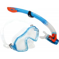 Schildkrot Barbados Kit de plongee pour enfant en 2 parties avec lunettes, tuba et ABC et kit de plongee junior en silicone de h