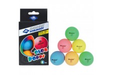 Balles de tennis de table Schildkrot COLOUR POPPS, carte blister de 6 balles