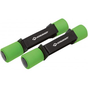 Schildkrot Fitness, 2 halteres avec poignees reglables, 0,5kg, vert-noir