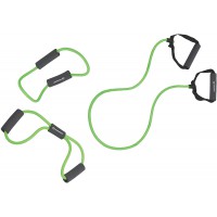 Schildkrot Fitness, lot de 3 extenseurs, 3 tubes de resistances et de longueurs differentes: 65/95/106cm, couleurs: vert-noir, 9