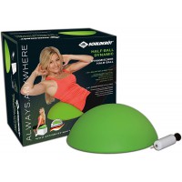 Schildkrot Fitness Dynamic 960038 Demi-Ballon d'equilibre avec Pompe Manuelle et Poster d'exercices