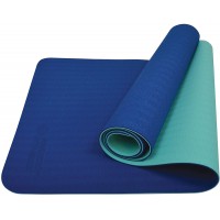 Schildkrot Fitness Tapis d'Yoga, 4 mm, Bicolore Marine/Menthe, en un Sac de Transport, 960067