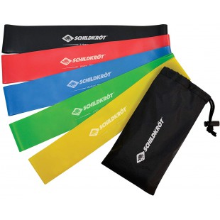 Schildkrot Fitness Mini-Bandes de Resistance, Ensemble de 5, Bandes d'exercice, avec 5 Couleurs et 5 Forces Differentes, dans Un