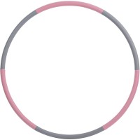 Schildkrot Fitness Schildkrot Cerceau de Fitness, Hula Hoop, 90cm de Diametre, 0,8kg, Gris-Rose, 960234