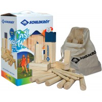 FSC-/Bois-Eco-JEU DES BLOCS DE BOIS KUBB version XL avec son sac de transport de la marque Schildkrot Funsports