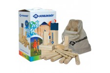 FSC-/Bois-Eco-JEU DES BLOCS DE BOIS KUBB version XL avec son sac de transport de la marque Schildkrot Funsports