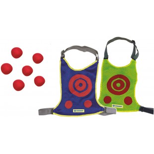 Schildkrot Strike & Score Game, 2 Gilets Velcro et 6 Balles Velcro, Jeu de Dodgeball pour Apprendre Les Techniques de Lancer, Id