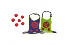 Schildkrot Strike & Score Game, 2 Gilets Velcro et 6 Balles Velcro, Jeu de Dodgeball pour Apprendre Les Techniques de Lancer, Id