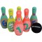 Schildkrot Set de Bowling en Neoprene, 6 (21,5 cm), 1 Balle (Ø9 cm), Jeu de Quilles dans Un Sac en Filet Refermable, 970149