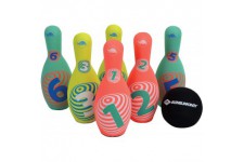 Schildkrot Set de Bowling en Neoprene, 6 (21,5 cm), 1 Balle (Ø9 cm), Jeu de Quilles dans Un Sac en Filet Refermable, 970149