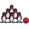 Schildkrot Fun Sports Schildkrot Funsports Set, for Indoor and Outdoor, 6 Penguins with a Stable Stand and a Soft Bowling Ball, 