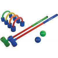 Schildkrot Soft Croquet Set, Jeu Complet de Croquet avec 2 Maillets, 4 Arceaux Autoportants et 2 Balles, en Mousse Souple, pour 