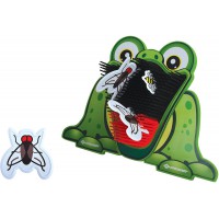 Schildkrot Jeu Feed The Frog, Tres Amusant, 1 Grenouille Cible, 3 Mouches + 1 Abeille comme Disques de Lancement, Pieds Pliables