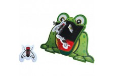 Schildkrot Jeu Feed The Frog, Tres Amusant, 1 Grenouille Cible, 3 Mouches + 1 Abeille comme Disques de Lancement, Pieds Pliables